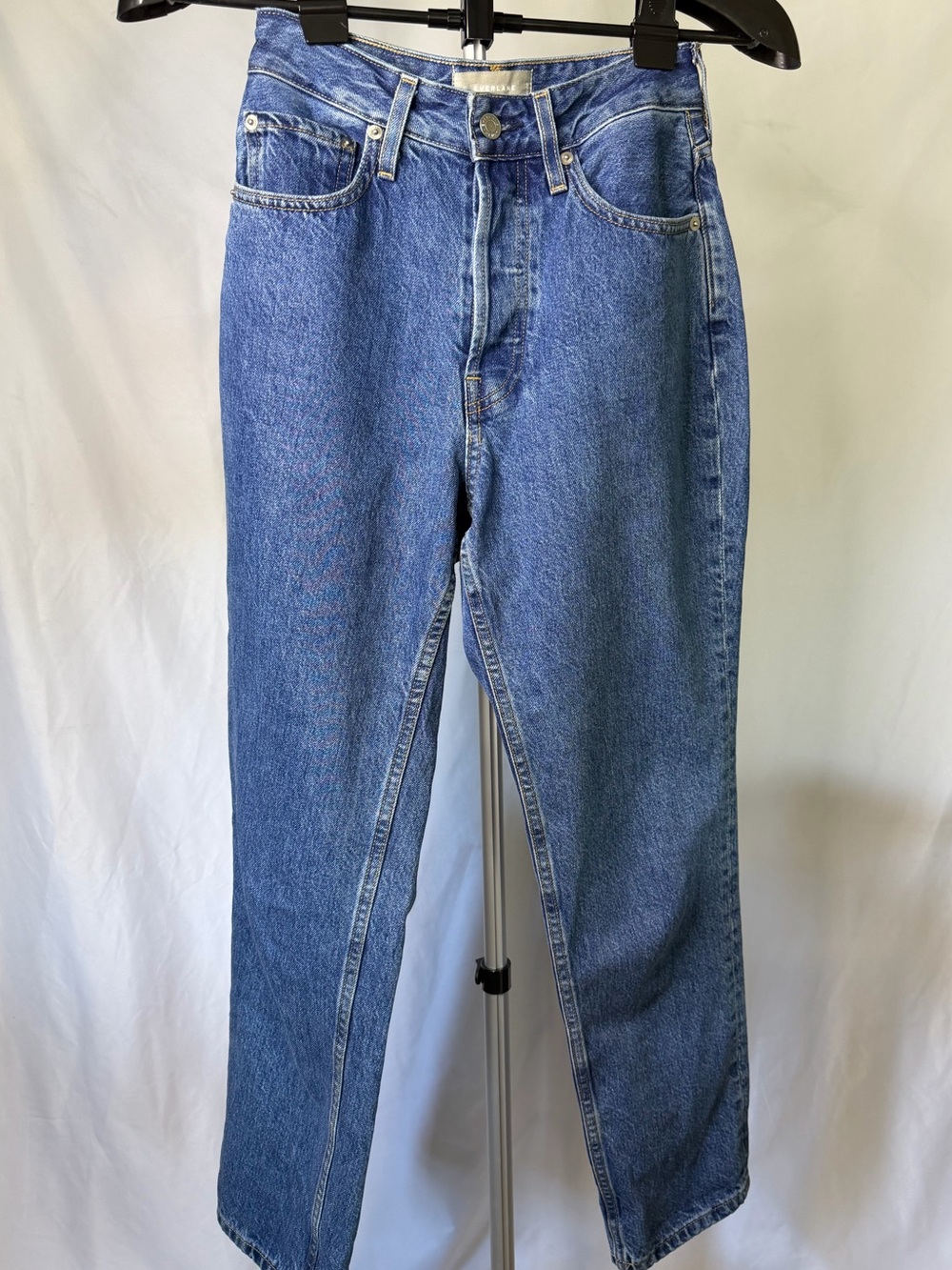 Everlane The Curvy ’90s Cheeky Straight Jean Organic Cotton Medium Wash size 26 - Picture 3 of 13
